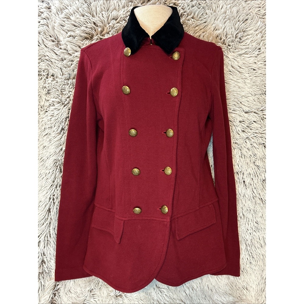 Ralph Lauren Drumeline‎ Showman Blazer Red Gold Button Old Money Quiet Luxury